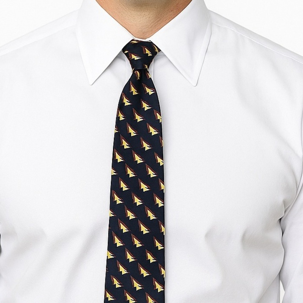 Nautica Necktie Classic Wide Tie Navy Multicolor Woven Geometric Business Formal